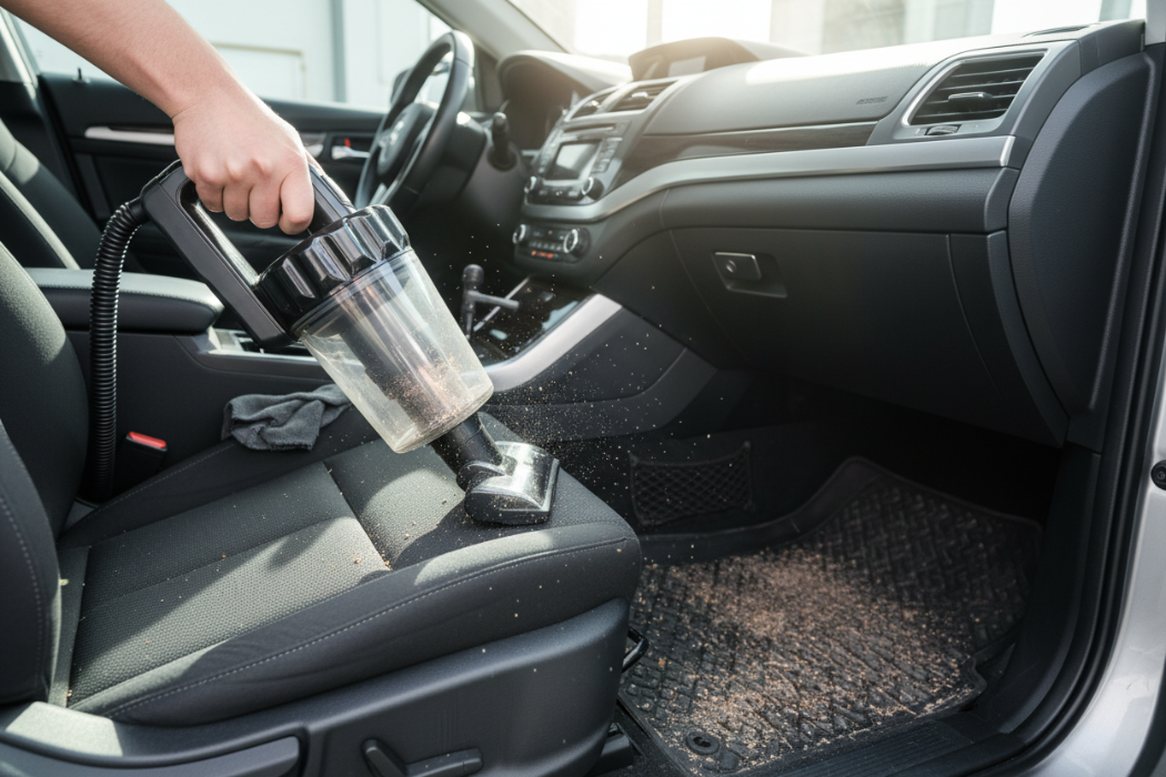 Wireless Mini Car Vacuum Cleaner for Home and Auto (One Set)