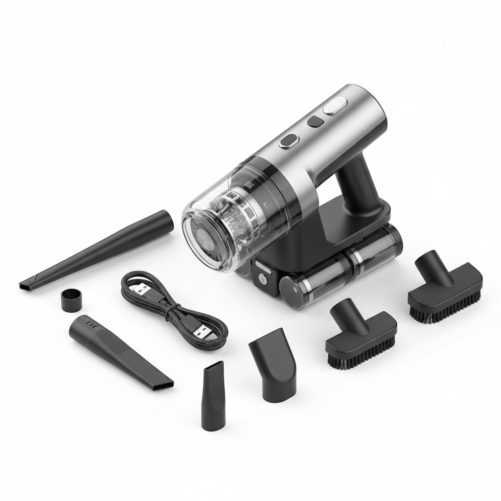 Wireless Mini Car Vacuum Cleaner for Home and Auto (One Set)